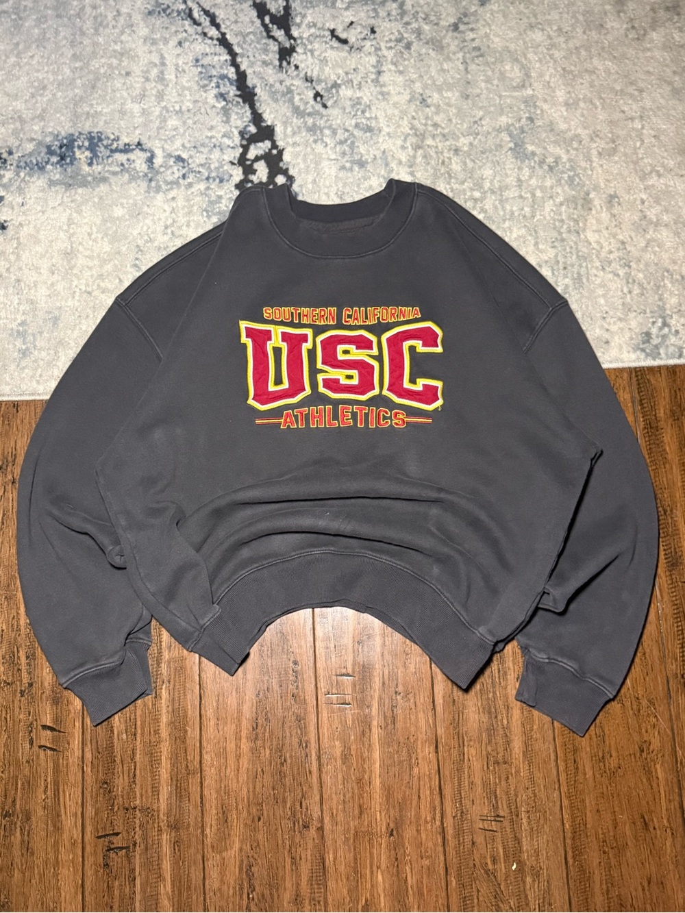 Hollister Gray USC Crewneck Sweatshirt - Medium